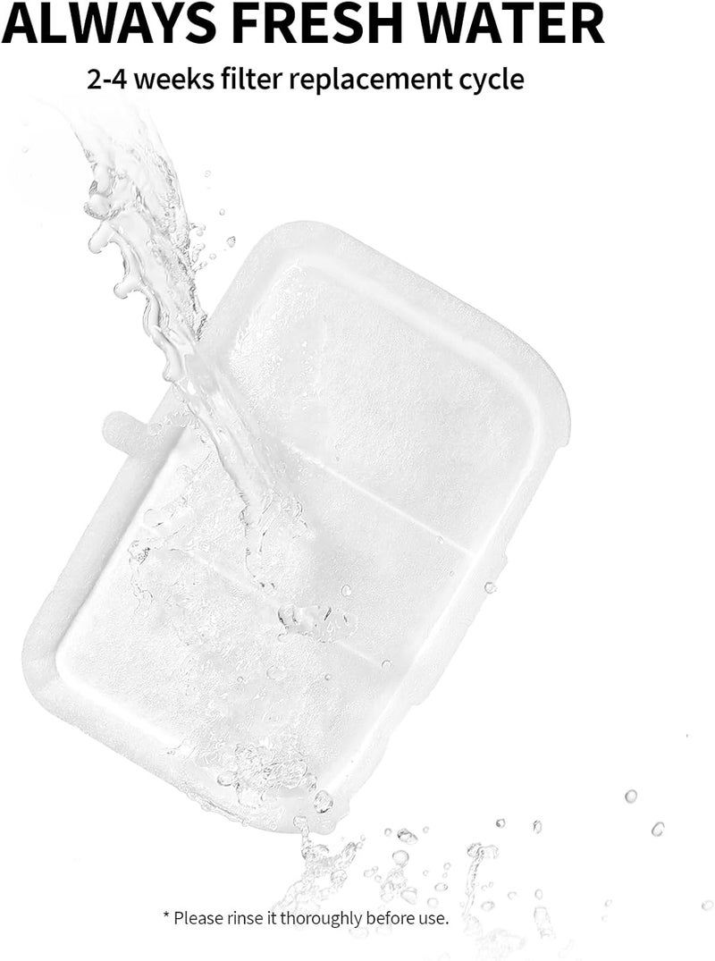 PETKIT Filter Unit Rect for EVERSWEET MAX Cordless Water Fountain, Replacement for 105 fl oz/3L Automatic Cat Fountain, 5 pack - Image 4